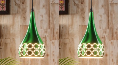 PR Prashant Pendants Ceiling Lamp(Green)