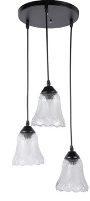 PR Prashant Pendants Ceiling Lamp(Clear, Black)