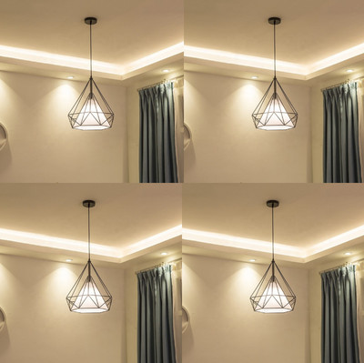 PR Prashant Pendant Lamp Ceiling Lamp(White, Black)