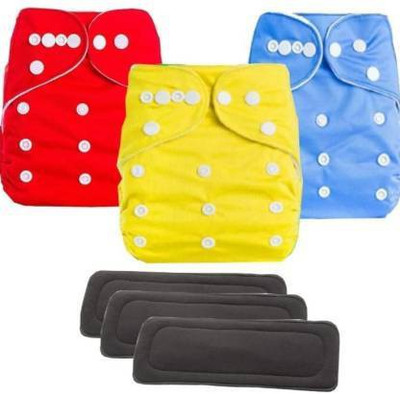 Knij Reuseable Washable Baby Cloth Diaper With 5layer Insert Free Size