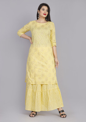 BHAGLI Women Kurta Skirt Set