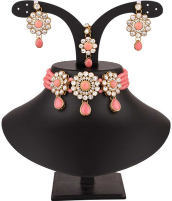 CATALYST Brass Brass Pink Jewellery Set(Pack of 1)