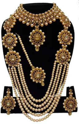 JMBW INTERNATIONAL Alloy Gold-plated Gold Jewellery Set(Pack of 1)