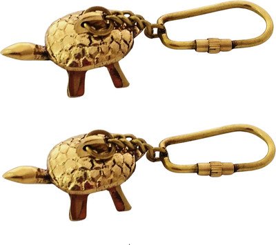 Shoptreed Solid Brass Tortoise-Set of 2 Key Chain