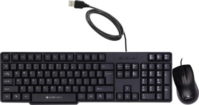 ZEBRONICS Zeb-Judwaa 750 Keyboard & Mouse Combo Wired USB Desktop Keyboard(Black)