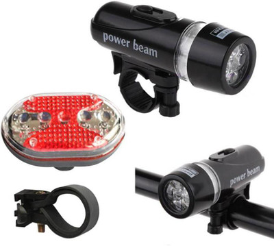 FASTPED Oval Tail Light Kit Waterproof 5 LED Bike Headlight Front LED Front Rear Light Combo(Black)
