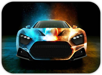 Monk Matters Car Design Rubber Base Gaming & Laptop (MPAD00560) Non Slip Base Mousepad(Multicolor)