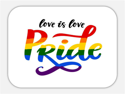 Monk Matters LGBT Pride Design Rubber Base Gaming & Laptop (MPAD00518) Non Slip Base Mousepad(Red, White)