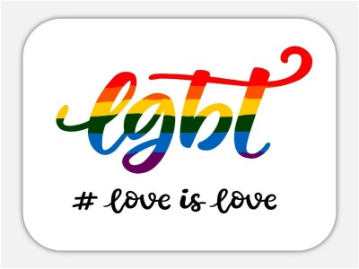 Monk Matters Love Is Love LGBT Community Designer Rubber Base Gaming & Laptop (MPAD00517) Mousepad(Yellow, White)