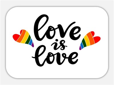 Monk Matters Love Is Love LGBT Community Designer Rubber Base Gaming & Laptop (MPAD00516) Mousepad(Multicolor)