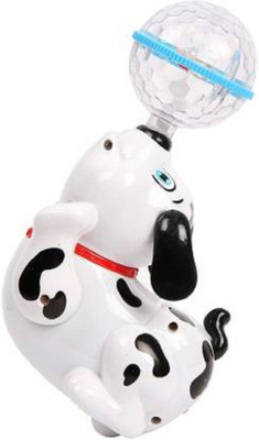 Tenmar Dancing Dog with Music Flashing Lights Rattle dd 55(White)(White)