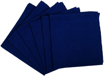 DIVINEDECOR DD00104 Blue Cloth Napkins(6 Sheets)
