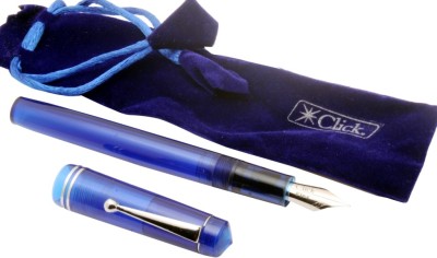 Ledos Ledos Click Aristocrat Blue Demonstrator Fountain Pen 3in1 Ink Filling System Flex Nib Fountain Pen(Blue)