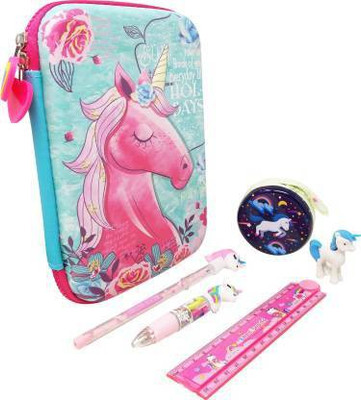 FATFISH na unicorn Art Polyester Pencil Box(Set of 6, Multicolor)