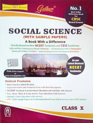 Golden Social Science For Class-10 A Book With A Difference Based On NCERT/CBSE Pattern For ( 2020-2021) Examination(Paperback, Sudha Rastogi, J.P Singhal, Dr. Gulshan Rai)