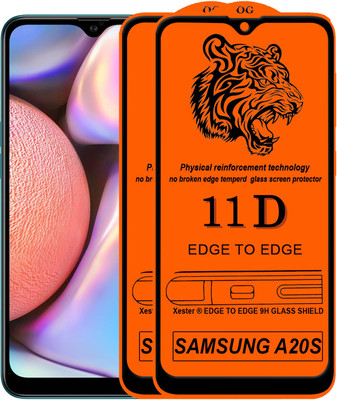 Xester Edge To Edge Tempered Glass for Samsung Galaxy A20s(Pack of 2)