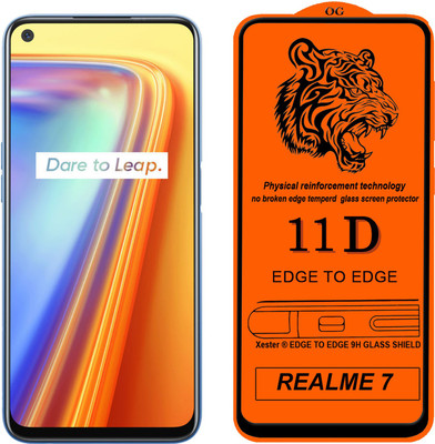 Xester Edge To Edge Tempered Glass for REALME 7(Pack of 1)