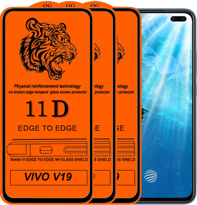 PFOAM Edge To Edge Tempered Glass for Vivo V19(Pack of 3)