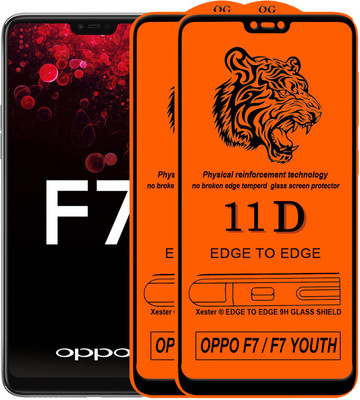 Gorilaorginal Edge To Edge Tempered Glass for ; Oppo F7 Youth(Pack of 2)