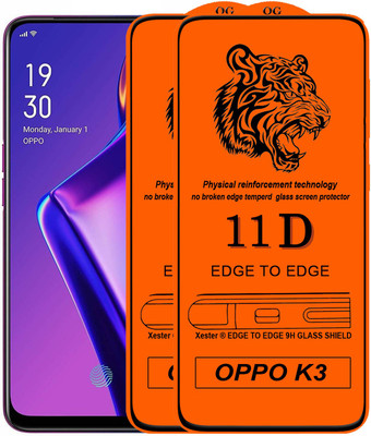 Rofix star Edge To Edge Tempered Glass for OPPO K3(Pack of 2)