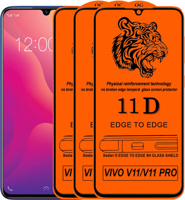 PFOAM Edge To Edge Tempered Glass for Vivo V11 Pro(Pack of 3)