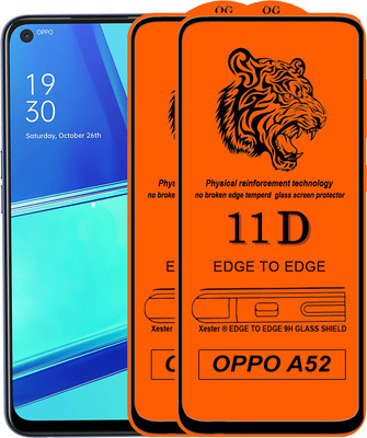 Rofix star Edge To Edge Tempered Glass for Oppo A52(Pack of 2)