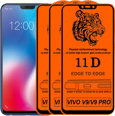 HQ Protection Edge To Edge Tempered Glass for Vivo V9 Pro(Pack of 3)