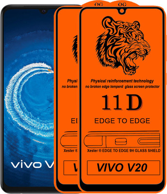 PFOAM Edge To Edge Tempered Glass for VIVO V20(Pack of 2)