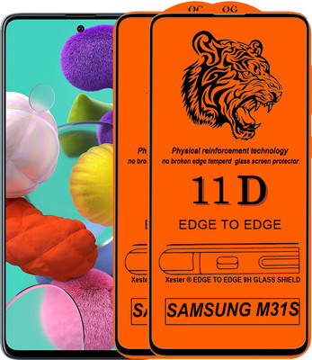 Rofix star Edge To Edge Tempered Glass for Samsung Galaxy M31S(Pack of 2)