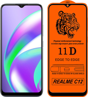 Gorilaorginal Edge To Edge Tempered Glass for ; Realme C12(Pack of 1)