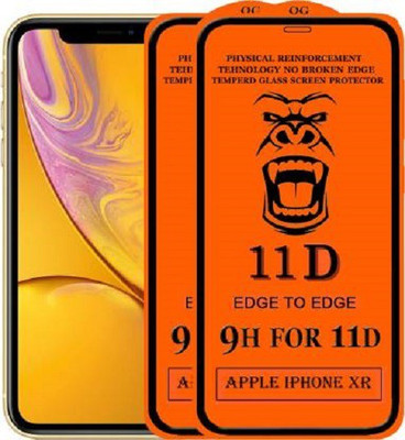 crixus Edge To Edge Tempered Glass for Apple iPhone XR(Pack of 2)