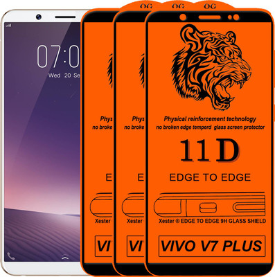 Xester Edge To Edge Tempered Glass for VIVO V7 Plus(Pack of 3)