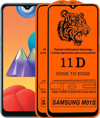 Xester Edge To Edge Tempered Glass for Samsung Galaxy M01S(Pack of 2)