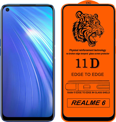 Xester Edge To Edge Tempered Glass for Realme 6(Pack of 1)