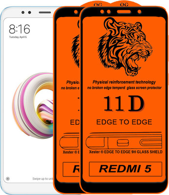 PFOAM Edge To Edge Tempered Glass for Mi Redmi 5(Pack of 2)