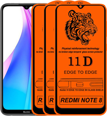 Xester Edge To Edge Tempered Glass for Redmi Note 8(Pack of 3)