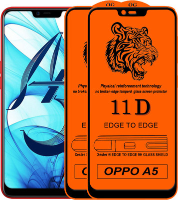 PFOAM Edge To Edge Tempered Glass for Oppo A5(Pack of 2)