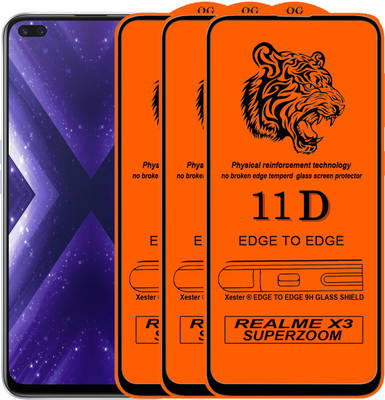 Xester Edge To Edge Tempered Glass for Realme X3 SUPER ZOOM(Pack of 3)
