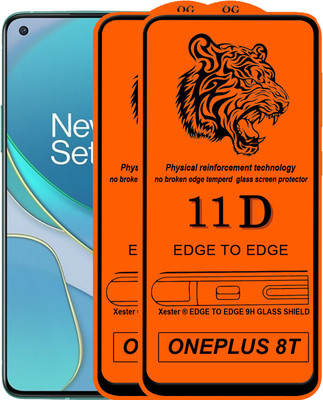 PFOAM Edge To Edge Tempered Glass for ONEPLUS 8T(Pack of 2)