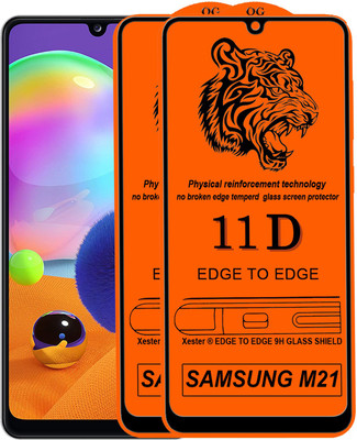 Xester Edge To Edge Tempered Glass for Samsung Galaxy M21(Pack of 2)