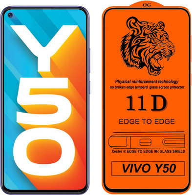 Xester Edge To Edge Tempered Glass for Vivo Y50(Pack of 1)