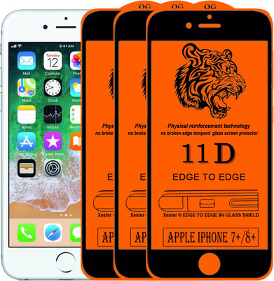 Rofix star Edge To Edge Tempered Glass for Apple iPhone 8 Plus(Pack of 3)