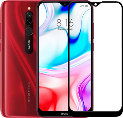 Xester Edge To Edge Tempered Glass for Redmi 8(Pack of 2)