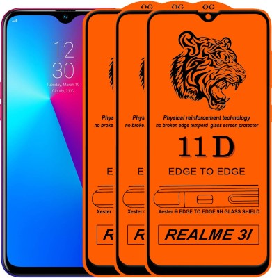 PFOAM Edge To Edge Tempered Glass for Realme 3i(Pack of 3)