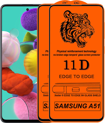 Rofix star Edge To Edge Tempered Glass for Samsung Galaxy A51(Pack of 2)