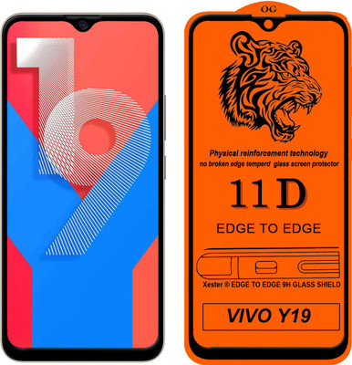 Xester Edge To Edge Tempered Glass for Vivo Y19(Pack of 1)