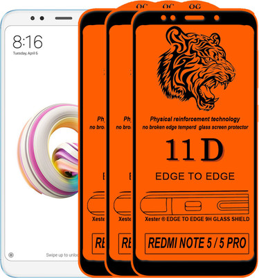 Xester Edge To Edge Tempered Glass for Mi Redmi Note 5 Pro(Pack of 3)