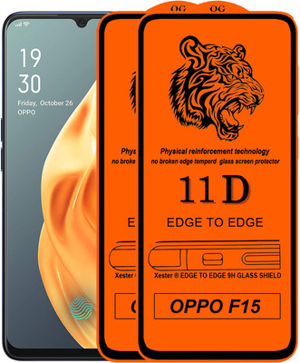 HQ Protection Edge To Edge Tempered Glass for Oppo F15(Pack of 2)