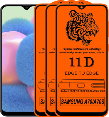 Xester Edge To Edge Tempered Glass for Samsung Galaxy A70(Pack of 3)