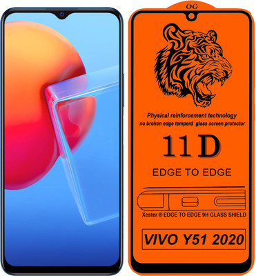 Xester Edge To Edge Tempered Glass for VIVO Y51 2020(Pack of 1)